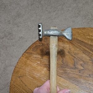 Vintage Meat Tenderizer with Wooden Handle
